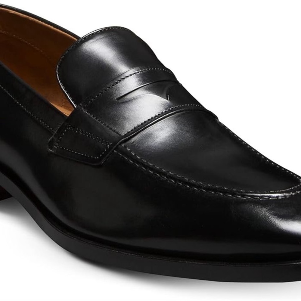 Allen Edmonds Black ELI Loafer new 11.5 Features round toe, slip-on closure.